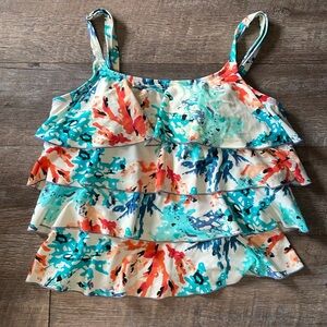 Ceeb ruffle tankini top